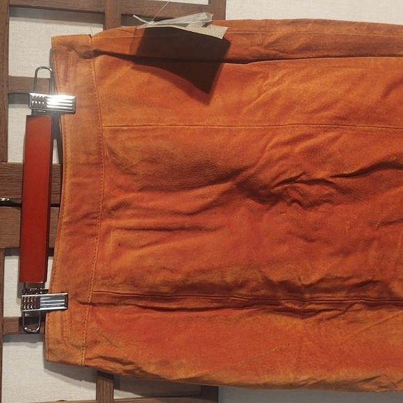 Vintage Global Identity Leather G-III Midi Suede / Leather Skirt Sz 9/10 NWT - Picture 2 of 12